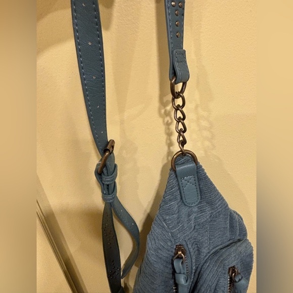 Blue Corduroy Women's Bag - Picture 5 of 5